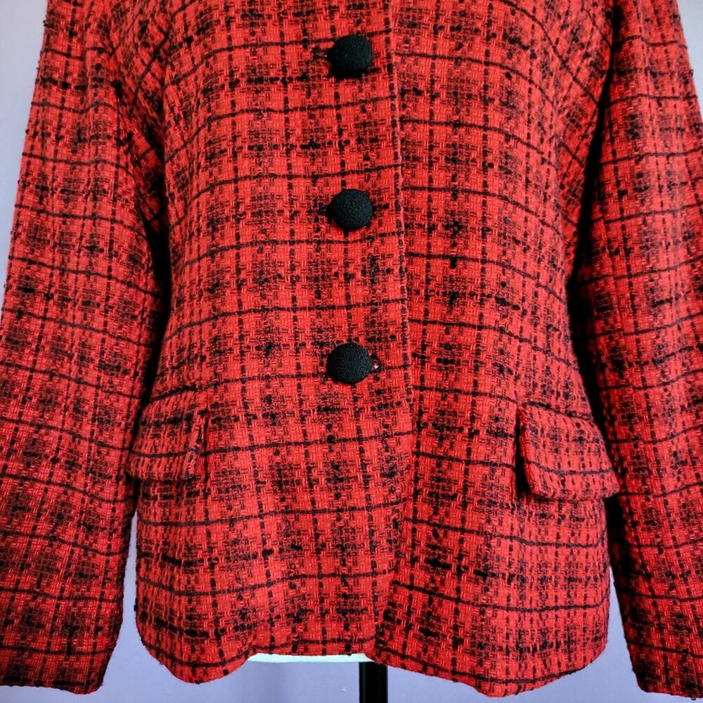 Vintage Saville Suit Petite Tweed Wool Blend Blazer & Adaptations Velvet Skirt - Picture 4 of 13